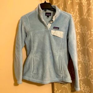 Patagonia Size Medium Button Q Zip Mint Blue